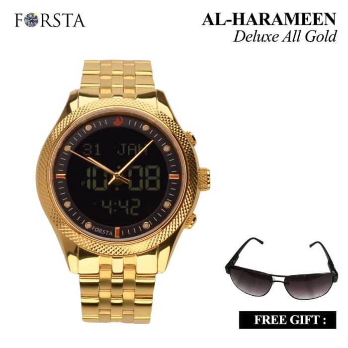 ✅Sale Jam Muslim Forsta Al Harameen Deluxe All Gold Terbatas