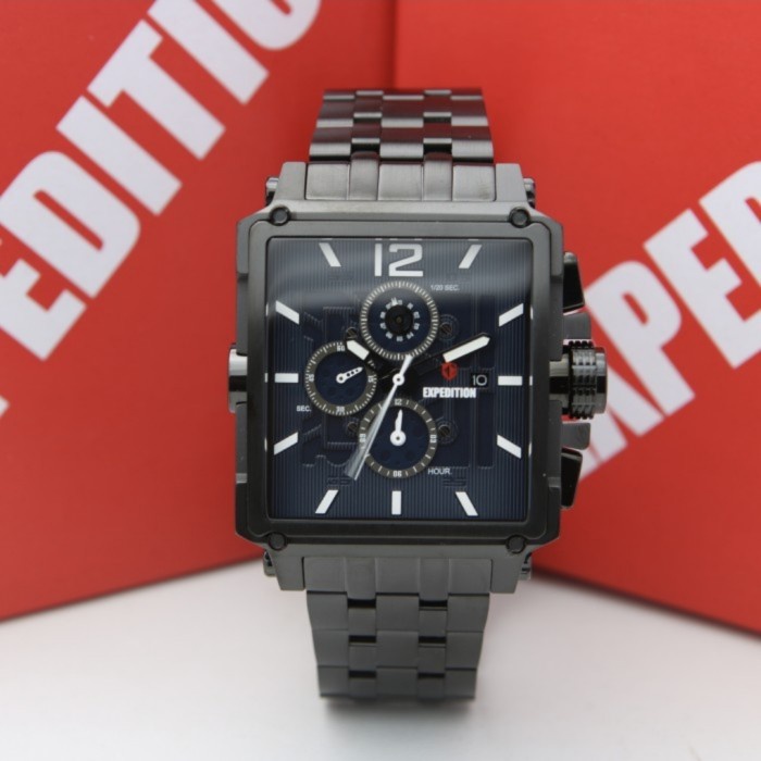 ✅Ready Jam Tangan Expedition Original Pria E6618 / E 6618 Black Blue Terbaru