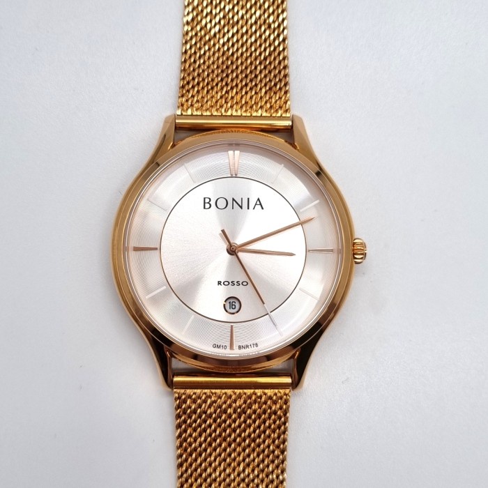 ✅Termurah Sale Bonia Rosso Bnr178 Rose Gold Stainless Steel Men'S Watch Berkualitas
