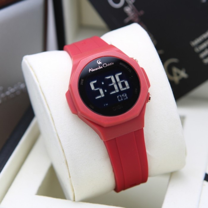 ✅New Alexandre Christie Ac 9359 Red Digital Wanita. Terbatas