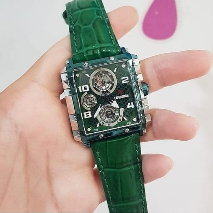 ✅Baru Jam Tangan Wanita Original Expedition E 6757 Silver Green E6757 Bisa Sameday