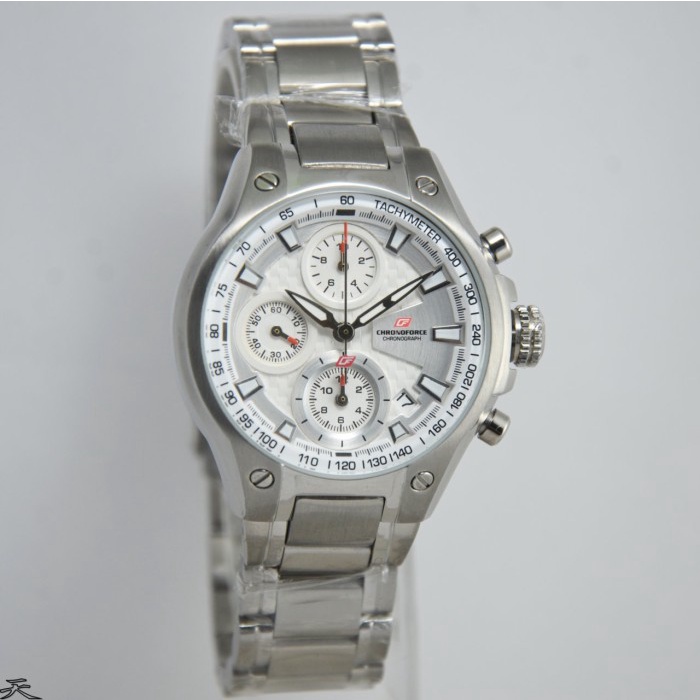 ✅New Chronoforce Cf 5207LsCr - Jam Tangan Wanita Original - Silver Bisa Sameday