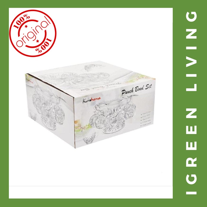 ✅Termurah Krishome Punch Bowl Set Bisa Sameday
