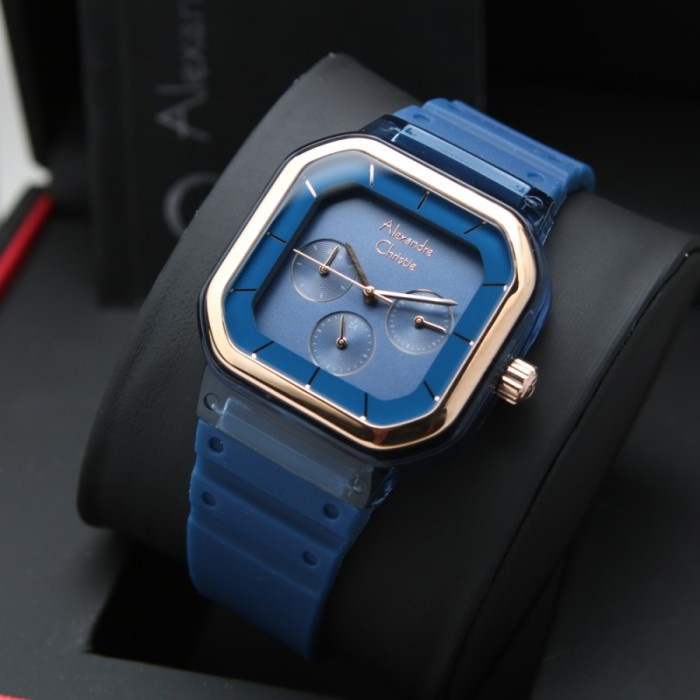 ✅New Jam Tangan Wanita Alexandre Christie Ac 2811 / Ac2811 Blue Rosegold Terbaru