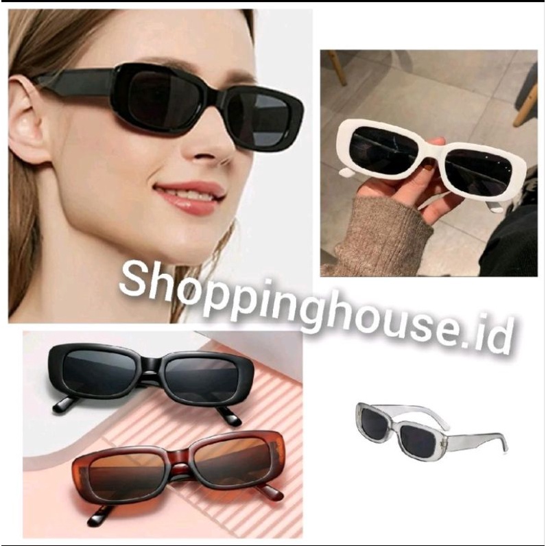 KACAMATA VINTAGE FASHION PERSEGI PANJANG WANITA/PRIA KV3