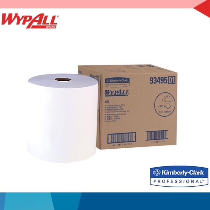 WYPALL X60 93495 Wipers, jumbo roll, 900 sheets per roll