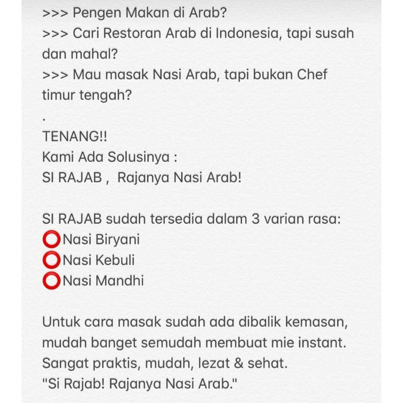 

Beras Basmati (Kemasan 350Gram) + Bumbu Nasi Kebuli Nasi Yani Nasi Mandhi Free Kiss