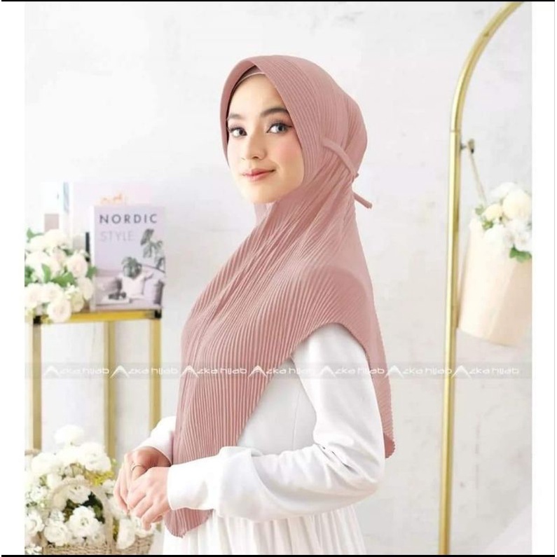 jilbab instan pet full plisket non pet