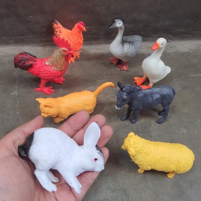 Mainan Miniatur Hewan Karet Hewan Ternak Lucu Limited Edition