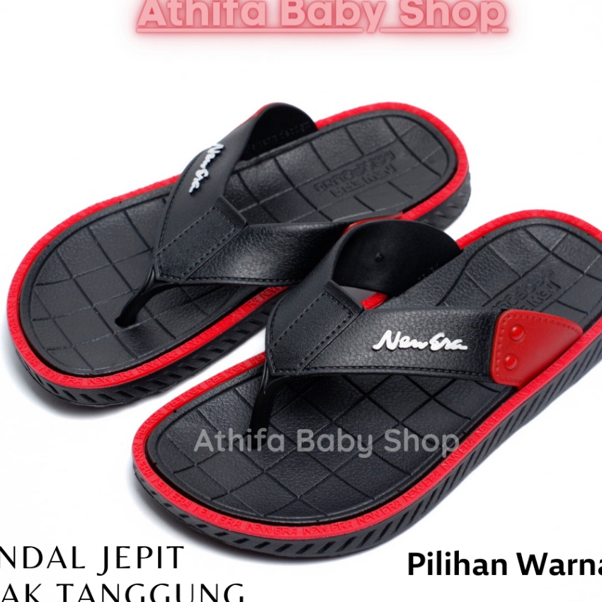 (Y2734A] Sandal Jepit Anak Laki Cowok Sendal Karet Anak SD SMP Tanggung 4 5 6 7 8 Tahun New Era 8030