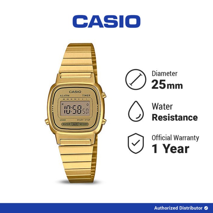 [READY INSTANT] Casio Jam Tangan Wanita LA670WGA-9DF Digital Original