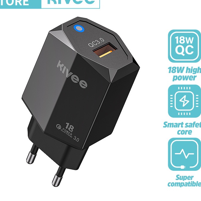 [G80☼) KIVEE charger oppo samsung xiaomi kepala charger fast charging 18w 22.5w Wall Charger adaptor