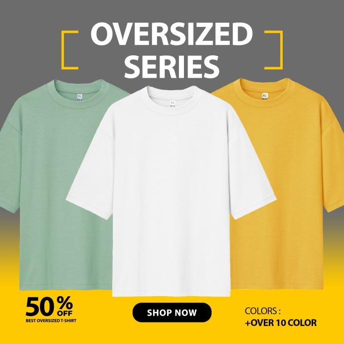 Baju Kaos Oversize Polos Wanita Pria Putih Combed 24s Ukuran S-XL