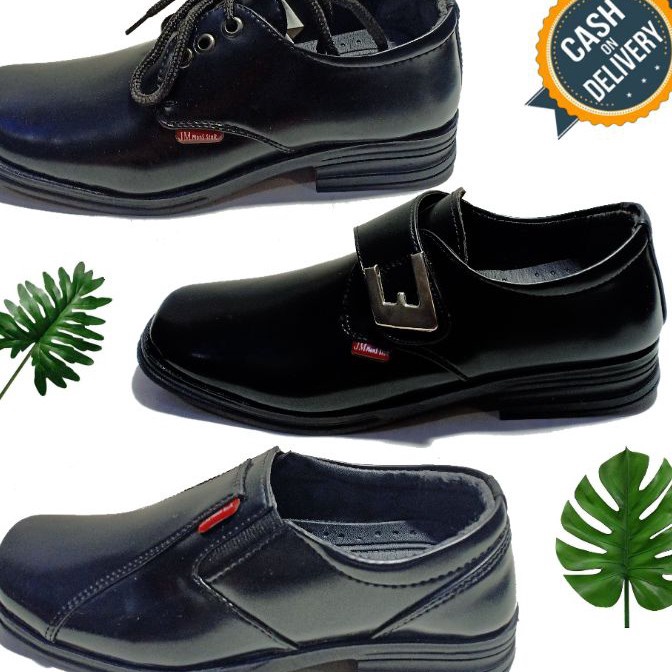 (L6.B☆> Sepatu Pantofel anak laki laki Pantofel Hitam anak laki laki Sepatu Pantopel anak laki laki 