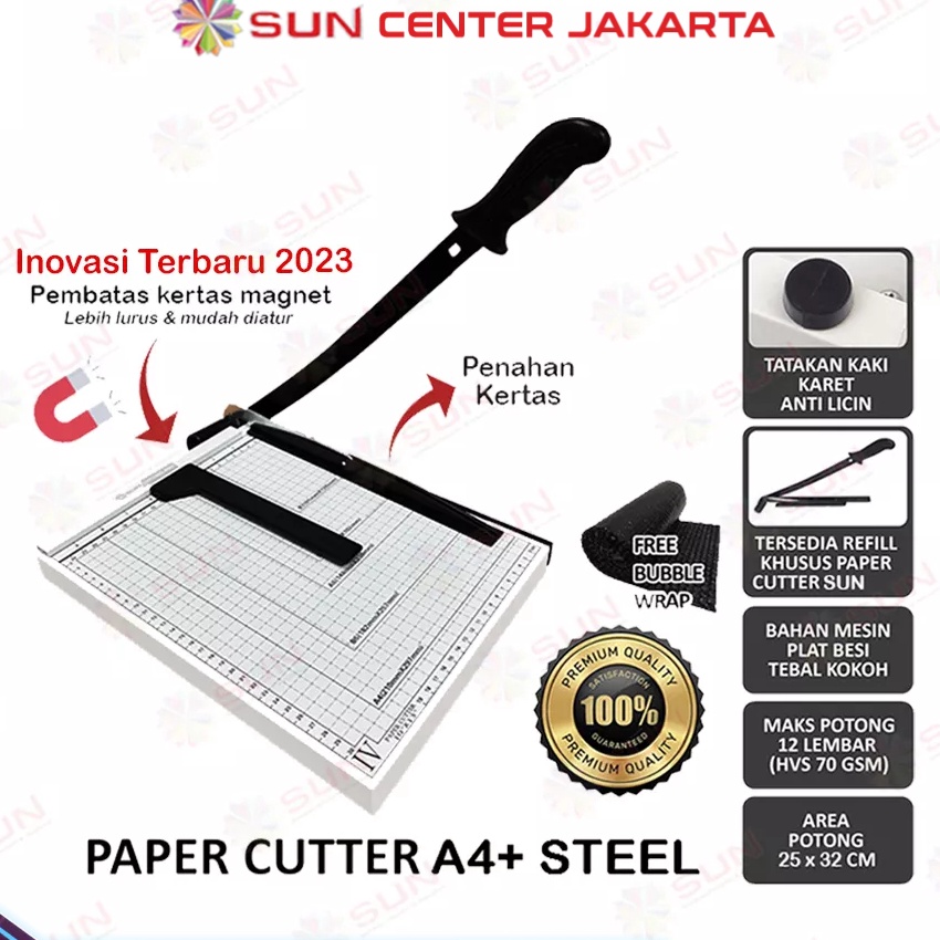 

[G73-➛] Paper Cutter A4 / A4+ ( Alat Potong / Mesin Pemotong Kertas HVS, Sticker, Dos, PVC ID Card, Yellow Board, Art Paper, Vinyl, Bontax Camel, Kertas Foto A4 Glossy Silky Glossy Photo Paper A5 A4)❦..