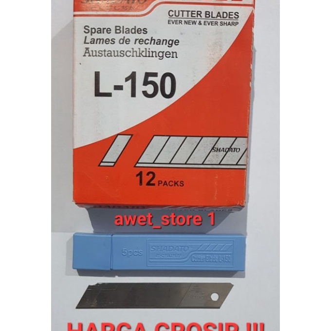 

(A10-❣> Isi Refill Cutter Besar L-150 SHADATO @12 Tube @5 pc◆..