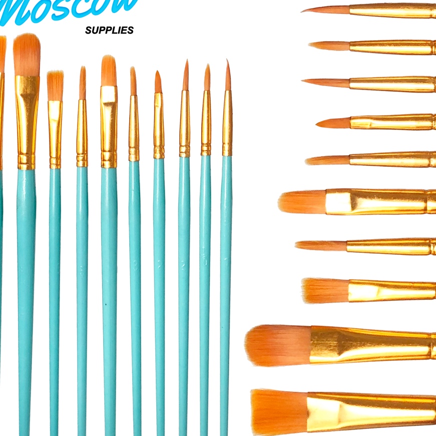 

(L40-➛) Kuas lukis set isi 10 pcs biru☎.!