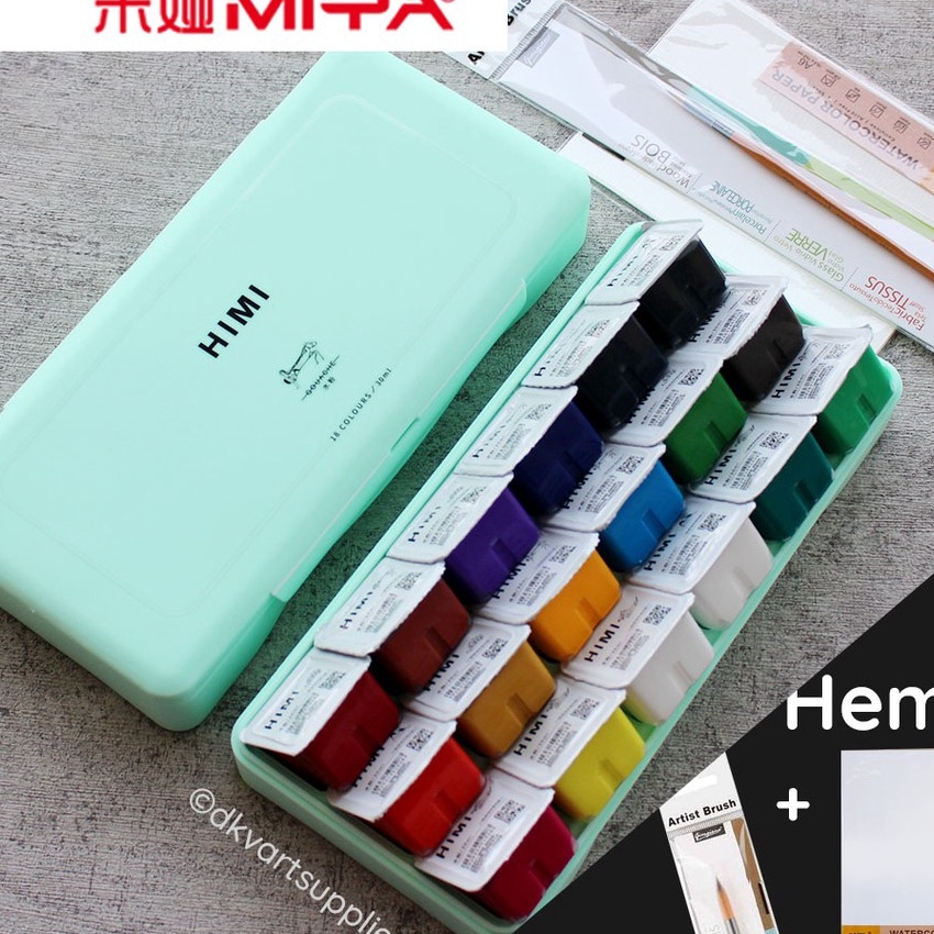 

[U18-✔> Miya Himi Gouache 18 Warna Colors 30ml✮!