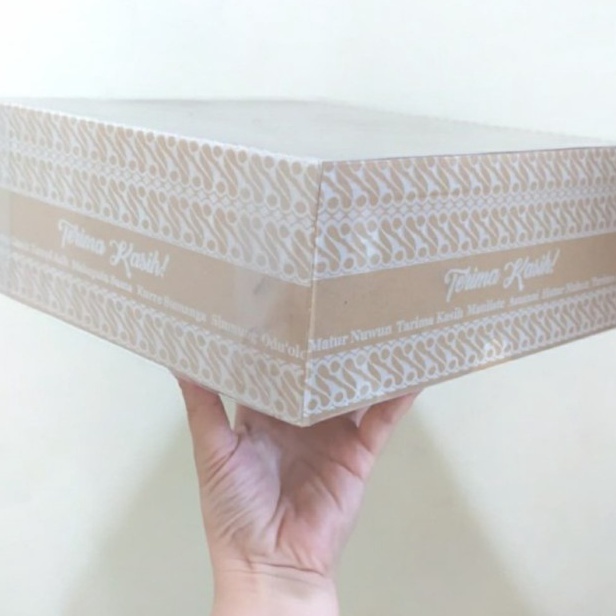 

Box Cake Terimakasih Kotak Kue Tutup Mika 25x25x10 Packaging Hampers Ⓜote✰