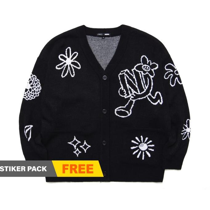 Promo Nrdn Clothing Sweater Cardigan Cardi Knit Flower