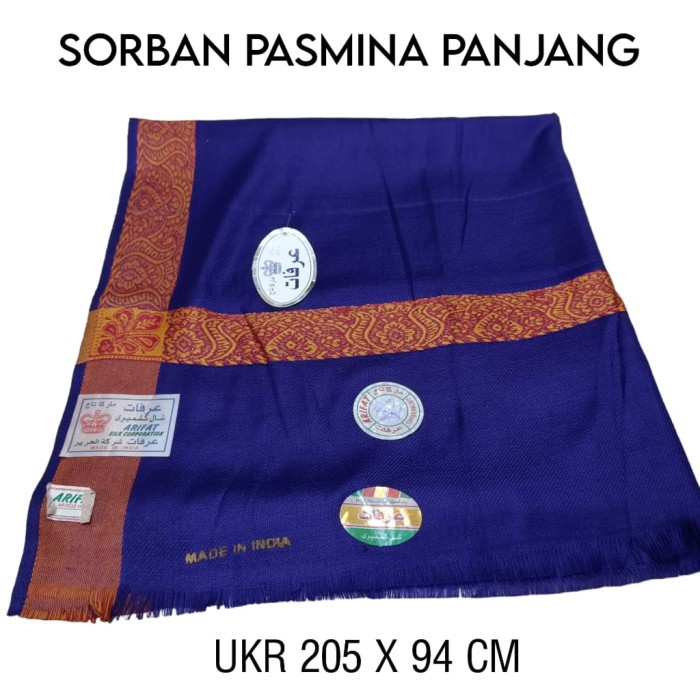 Sorban sorban Arafat pashmina(O7G4) Sorban Berkualitas Sorban Haji Sorban Palestina Putih Sorban Pan