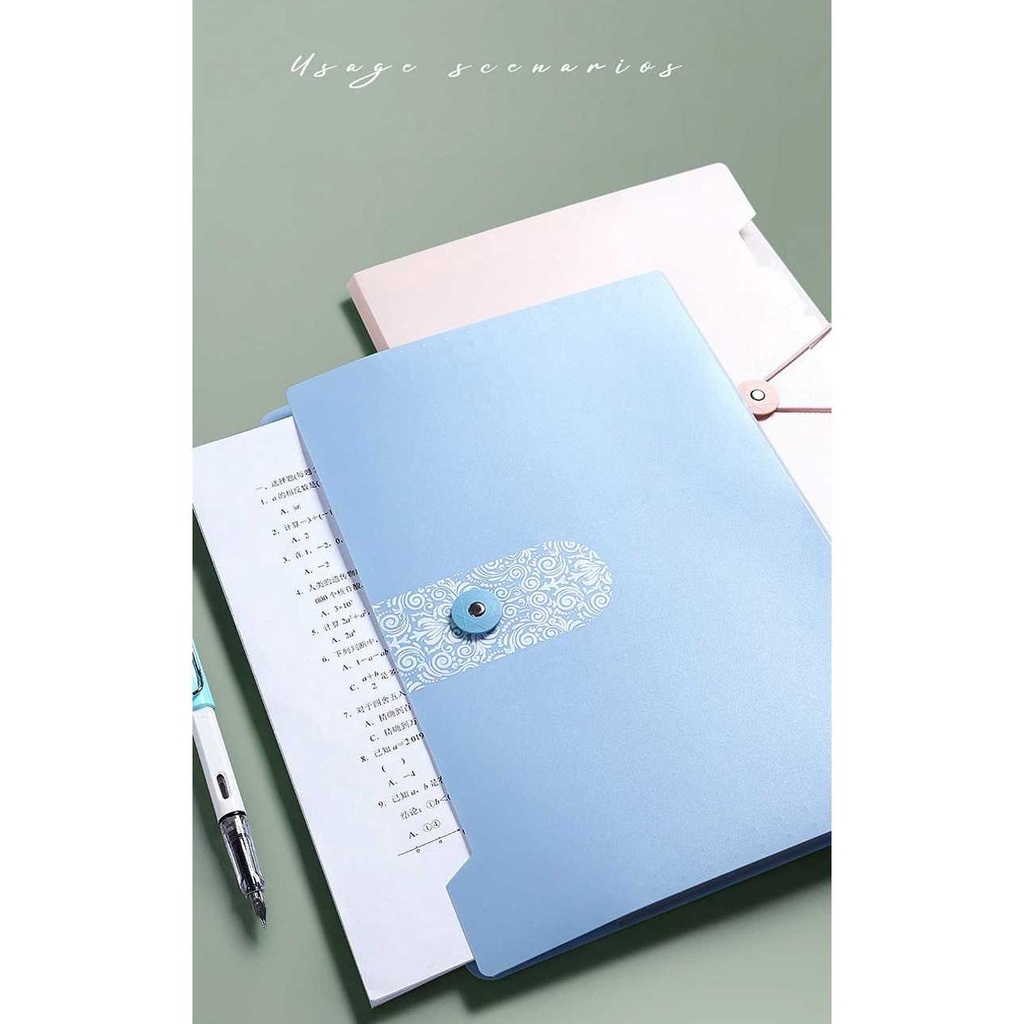 

Tas Folder Plastik Kertas A4 Multi Layer Storage 12 Grid - 5060-12