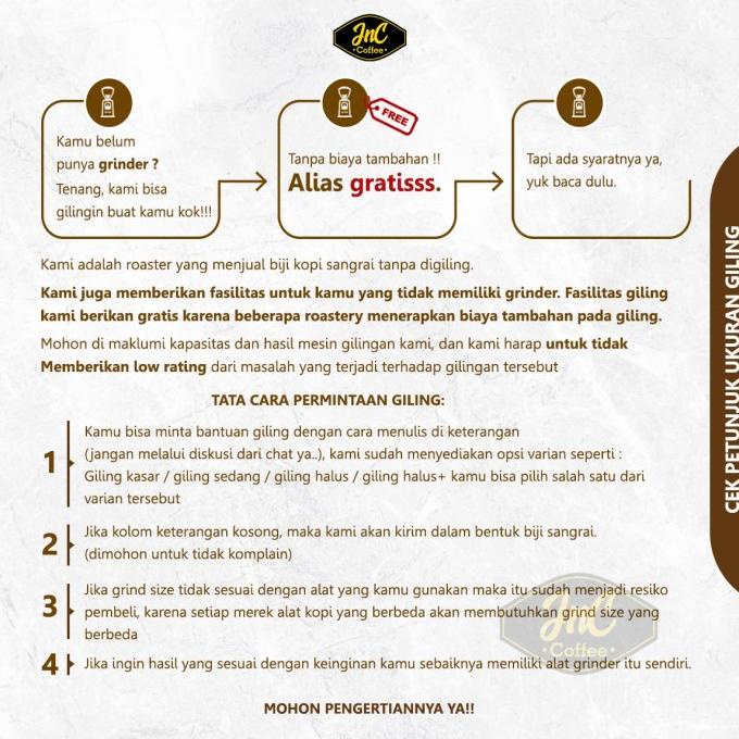 

JnC House Blend Platinum 30% Biji Kopi Arabica 70% Robusta 250 Gr