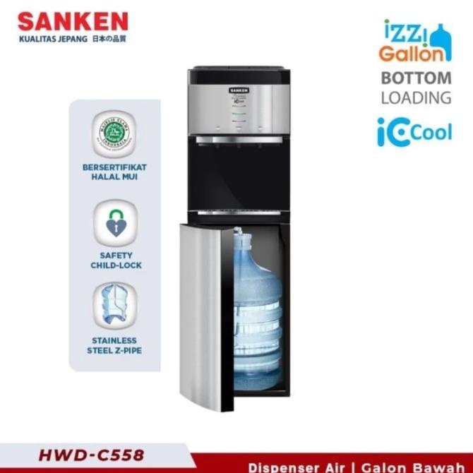 Dispenser Sanken Galon Bawah Hwd-C558Ic 558Ic 558 Ic Bottom Loading Perlengkapan Dapur