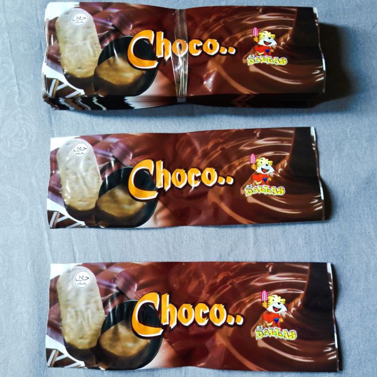 

NKJN3753 Bungkus Kemasan Plastik Es Krim Es Loli / Es Stik Lapis DALLAS CHOCO