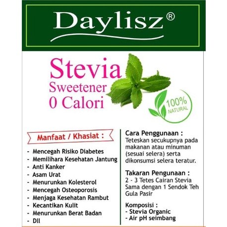 

gula cair stevia zero 0 kalori sweetener terapi diet dan diabetes ready