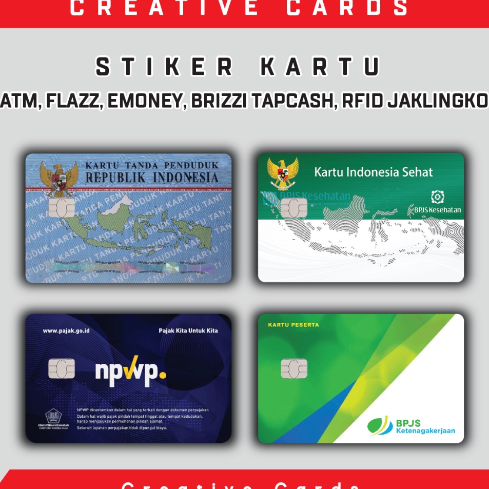 

KDHV2115 Stiker Sticker Kartu Atm Skin Card KTP, KIS, BPJS Vinyl + Laminating Glossy Stiker BCA Mandiri Bri Bni Debit Credit Emoney, Flazz, E-toll, Tap-cash, Brizzi, RFID dll