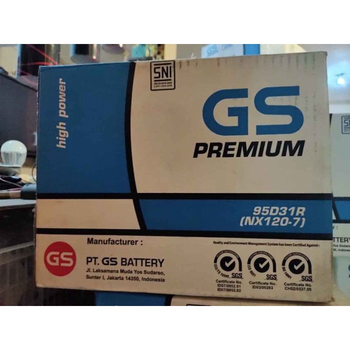 Accu / Aki GS Premium 95D31R / nx120-7R Original ASLI Astra star