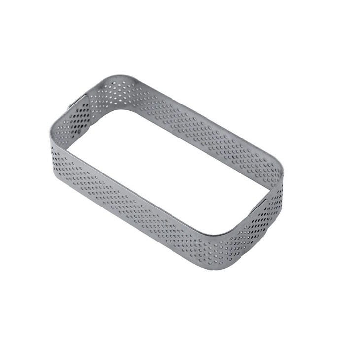 

✅Termurah Cake Tart Ring Rectangular Micro Perforated 8.8 X 4.6 X H 2Cm Bisa Gojek