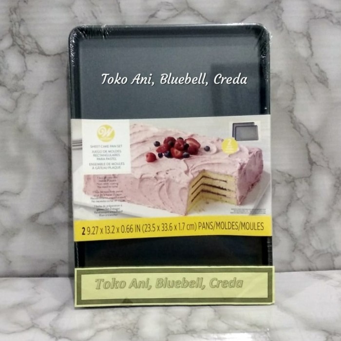 

✅Termurah Wilton Easy Layer Sheet Cake Pan Set 2 : 23.5X33.6Cm High 1.7Cm Limited