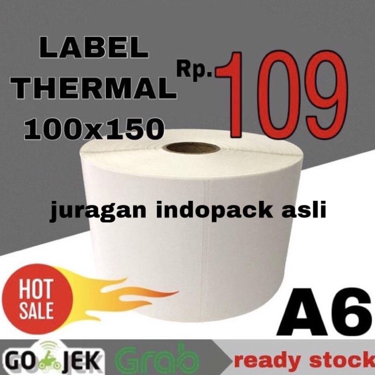 

NWMS3354 LABEL STICKER THERMAL 100 X 150 BARCODE 100X150 UKURAN A6