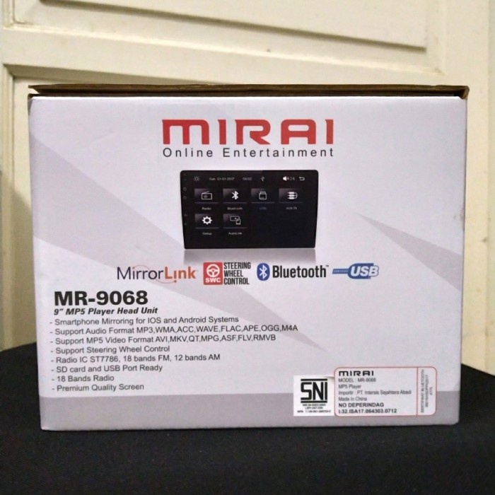 Head Unit Mirai MR - 9068 9 inch MP5 Mirrorlink best deal