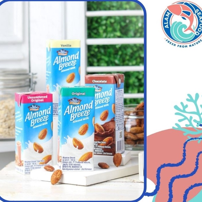 

RKWK9755 8.8 Almond Breeze 180ml Susu Almond Susu Non Dairy Blue Diamond