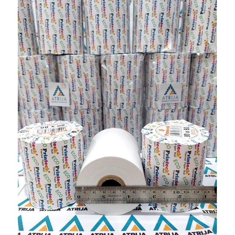 

NJBY7898 Kertas Thermal Printech Struk Kasir 80x80 Hitam Eco