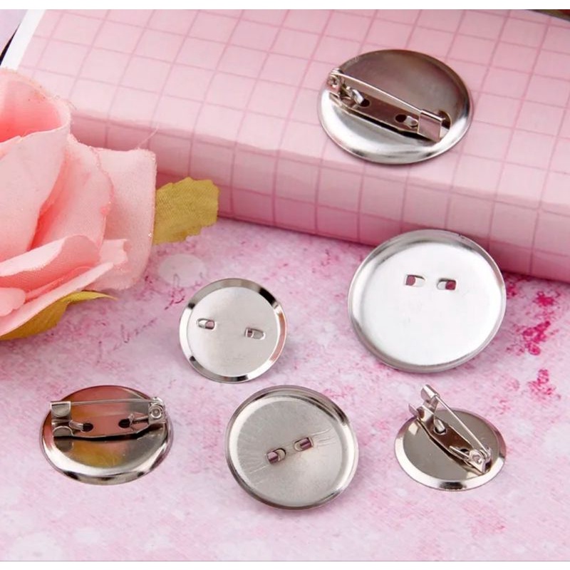 144 Pcs Pin Bros | Tapak Bros | Gesper Bros DIY Perhiasan Bros Pin Hijab Bahan Craft