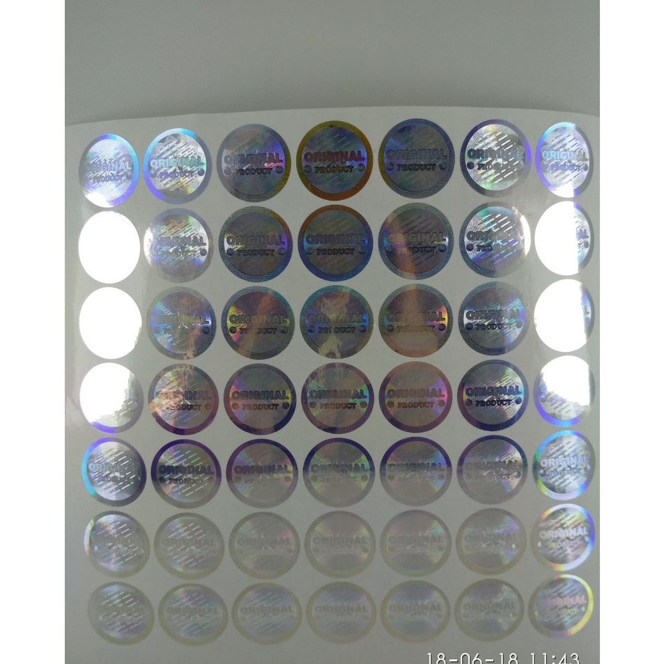

WJPF5370 Stiker Hologram Original Mutiara Silver