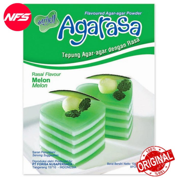 

Nutrijell Agarasa 10-22 gr-Coklat/Melon/Stroberi/Vanila-Agar/Puding