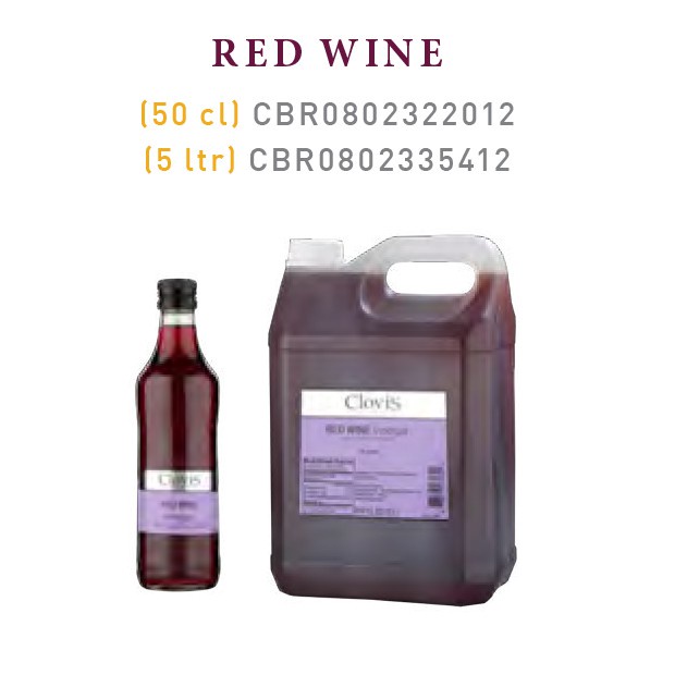 

Clovis Red Vinegar Cuka Clovis 500 Ml - "Halal