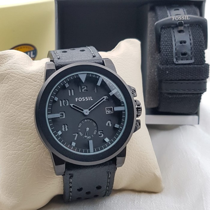 BISA COD Jam tangan pria fossil free tali kanvas finishing halus /JAM TANGAN ANTI AIR/JAM TANGAN