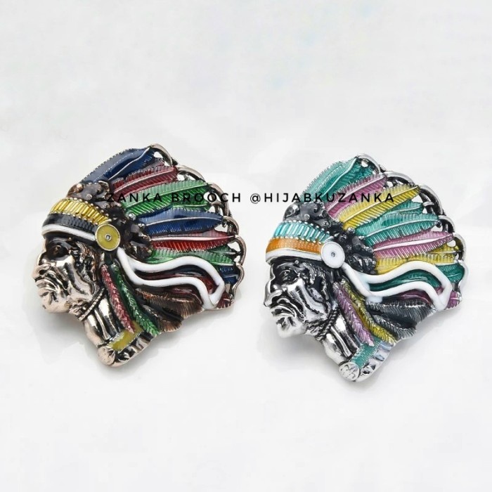 BROS VINTAGE INDIAN INDIAN BROOCH AKSESORIS SUKU INDIAN DAYAK