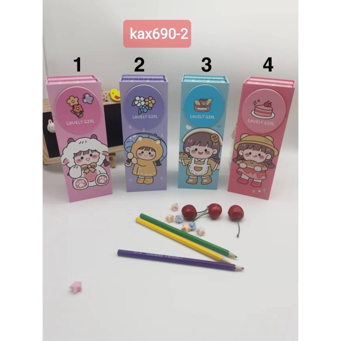 

SOS KOTAK PENSIL KARTON KAX690/TEMPAT PENSIL/TEPAK/PENCIL CASE - 690 2 GIRL, BEBAS