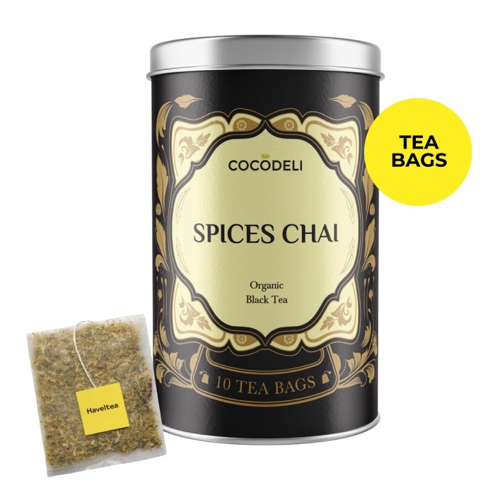 

SPICES CHAI Big Tin Cocodeli by Haveltea Organic Teh Rempah Jahe