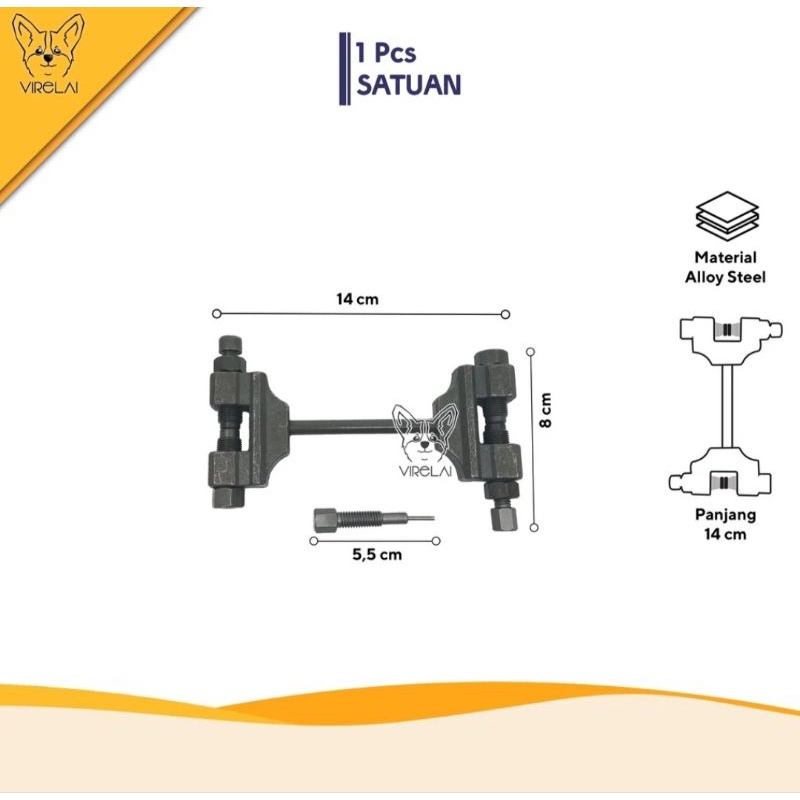 

Alat Pemotong rantai keteng Kecil Small Chain Remover 19-116