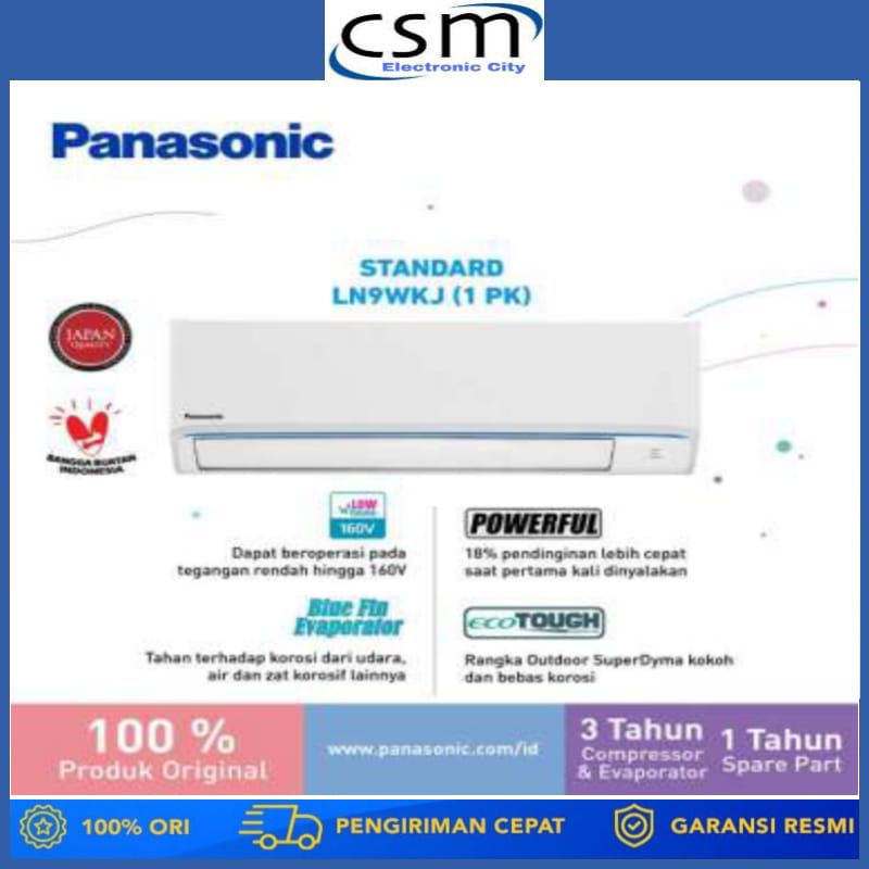 AC PANASONIC CS/CU-LN9WKJ AC Split SiBiru [1 PK] R32 INDOOR+OUTDOOR UNIT ONLY GARANSI RESMI
