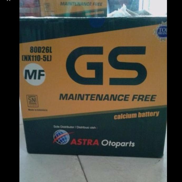 Aki Mobil Mazda CX7,Mazda CX9 GS Astra MF 80D26L (NX110-5L) Aki Kering