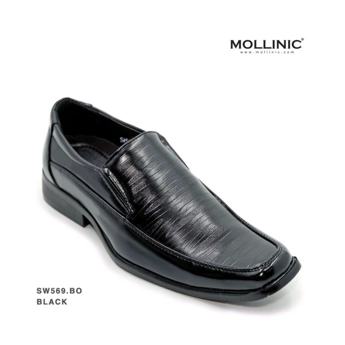 MOLLINIC SW.569 Sepatu Pantofel Pria Men Formal Shoes BLACK